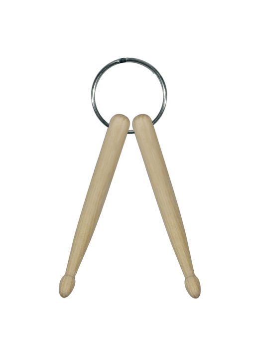 Sleutelhanger met mini houten drumstokken-0