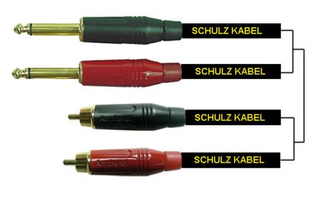 Schulz ADPS 3 Signaalkabel, 2 x jack/tulp, 3m-0