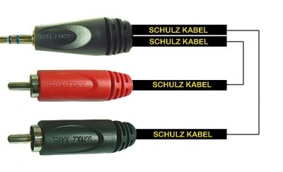 Schulz RCA 31 Signaalkabel, 2 x tulp/minijack 2 m-0