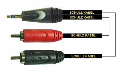 Schulz RCA 31 Signaalkabel, 2 x tulp/minijack 2 m-0