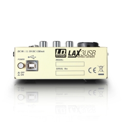 LD Systems LAX 3 USB, 3-Channel USB Mixer with Phantom Power-5812