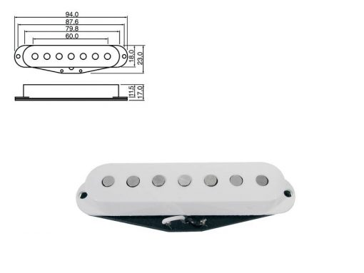 Boston pickup single coil Stallion 7-string PU-19-WH -0