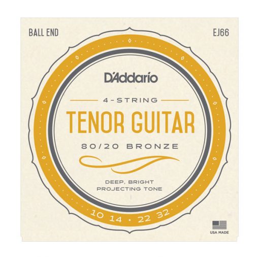 D'Addario EJ66 staalsnarige tenorgitaar/Cigarbox