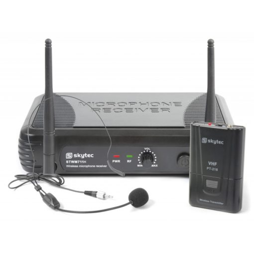 SkyTec 1-Kanaals VHF Draadloos Hoofdtelefoon Microfoon Systeem STWM711H