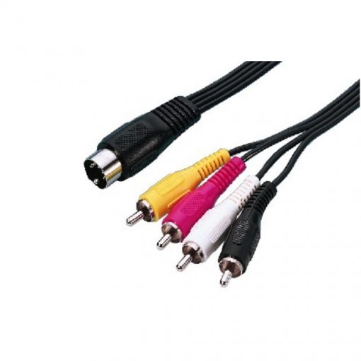 Monacor AC-54 Verloopkabel, Din - 4x RCA Male 1,2m
