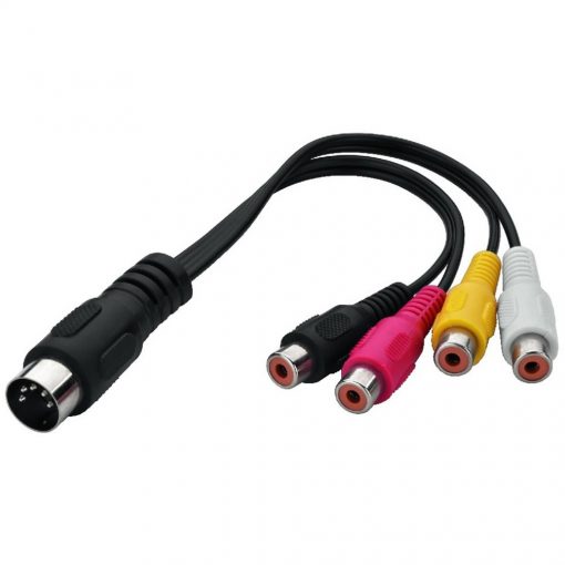 Monacor ACA-15/1 Verloopkabel audio/video, Din - 4 x RCA Female