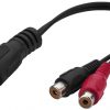 Monacor ACA-15/3 Verloopkabel audio/video Din-2 x RCA- Female