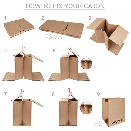 Hayman DIY cardboard cajon CAJ-25-CB - Afbeelding 7