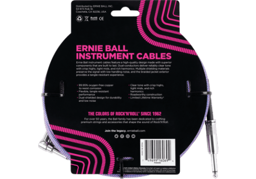 Ernie Ball Instrumentkabel Paars 25FT/7,62m – EB6069 - Afbeelding 3