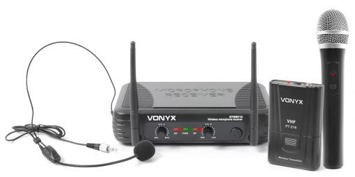 VONYX STWM712C VHF MICROFOON SYSTEEM 2-KANAALS COMBI 179.180