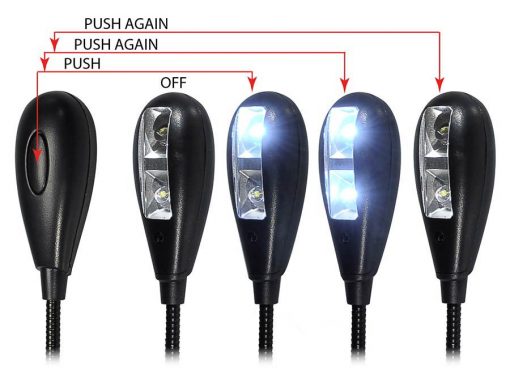 Boston lessenaar LED-licht met 2x2 LED's  MSL-504 - Afbeelding 5