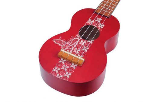 Soprano Ukulele, Kahiko Batik Serie - Trans Red - MK1-BA-trd