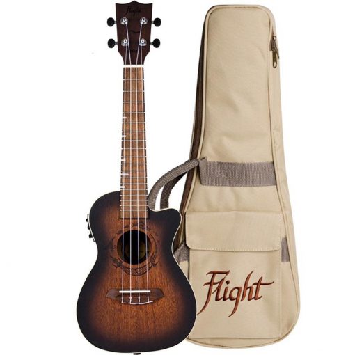 Concert Flight: Gemstone DUC380 Elec Con Ukulele - Amber