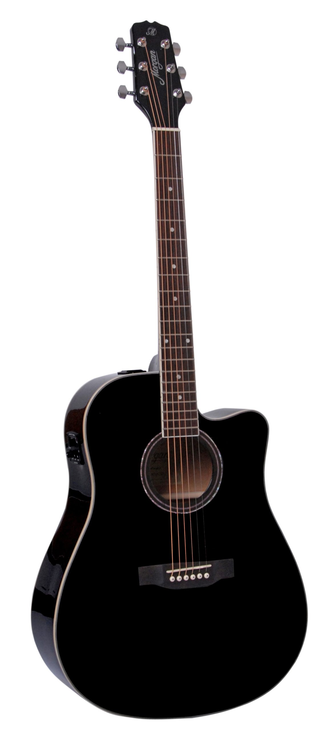 W104CE-BK, Dreadnought steel string gitaar, Zwart - Music