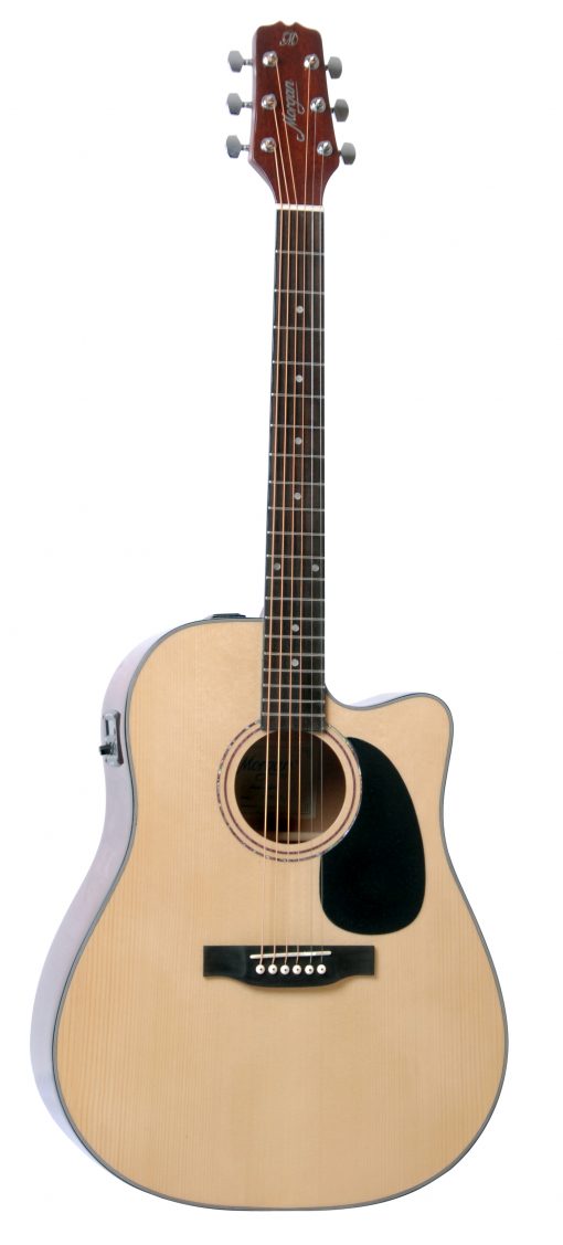 Morgan W104CE-N, Dreadnought steel string gitaar met electronica, Natural