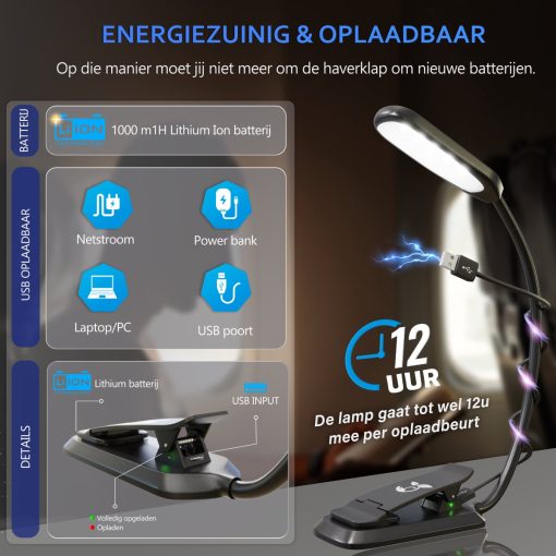 Leeslamp met ingb. accu - Afbeelding 7