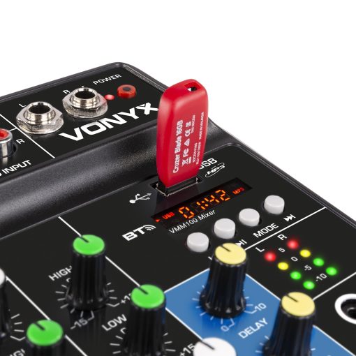 Vonyx Compacte en lichtgewicht 4-kanaals analoge mixer VM 100 - Afbeelding 4