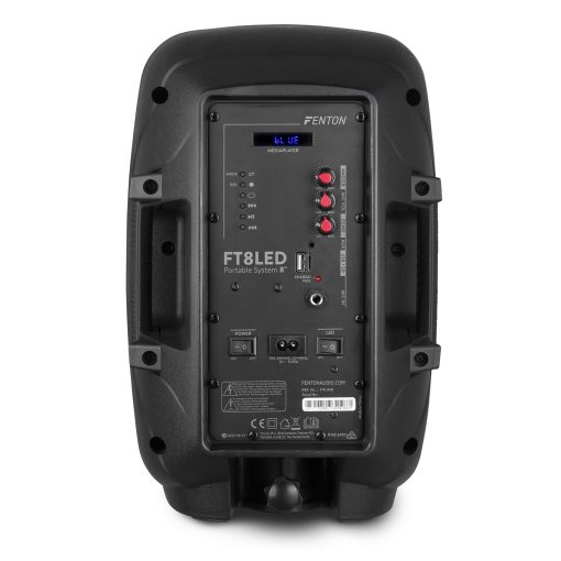 Fenton FT8LED PORTABLE SOUND SYSTEM MET ACCU 8" 300W BT - Afbeelding 2