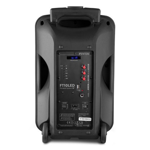 Fenton FT10LED PORTABLE SOUND SYSTEM MET ACCU 10" 450W BT - Afbeelding 2